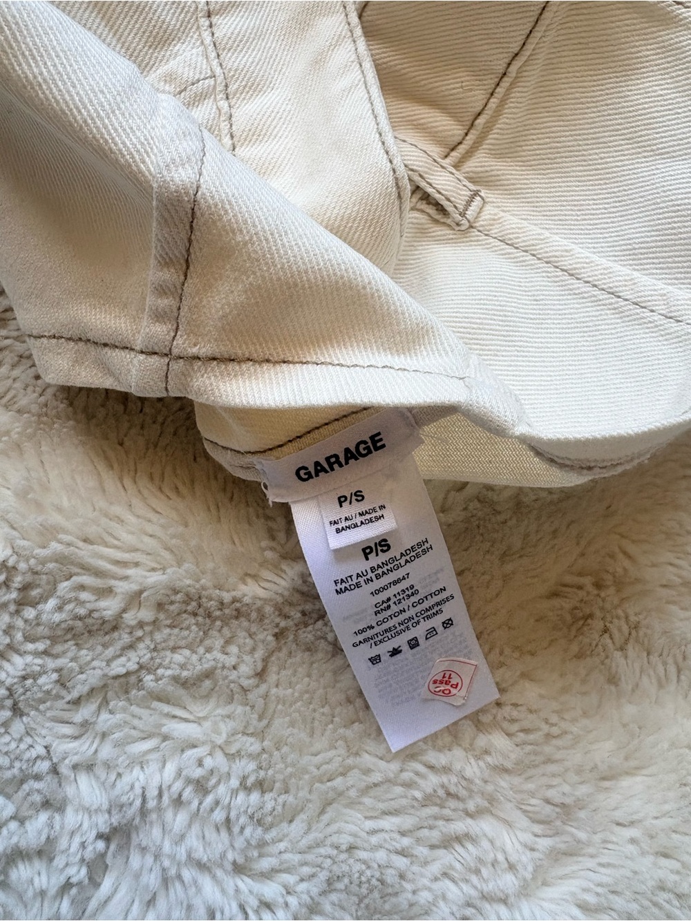 Garage Denim Crop Top – Size Small | Clean‑Girl Streetwear | Y2K Minimalist - Picture 4 of 4